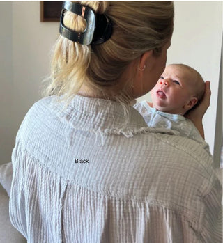 Black Large Round Clip
