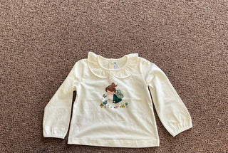 Soft Cotton Fairy Ruffle Long Sleeve Shirt-130 Kids Tops-Mayoral USA-Baby In Bloom