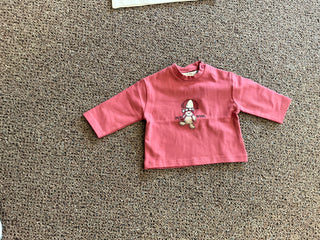 Mayoral Baby "Fly High" Aviator Bear Long Sleeve Cotton Shirt – Dusty Pink-130 Kids Tops-Mayoral USA-Baby In Bloom