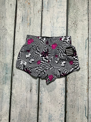 Checkered Happy Face Reversible Short