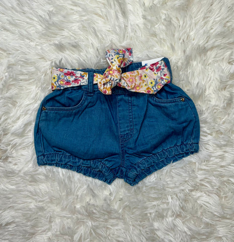 Denim Shorties with Tie