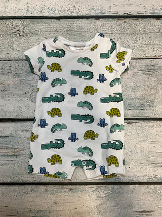 Little Gator Soft Cotton Baby Rompers – Fun Animal Summer Playsuits-160 Dress/Romper/Jumpsuit-Mayoral USA-Baby In Bloom
