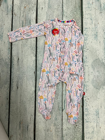 Shroom and bloom Ruffle footie