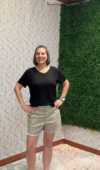 Wild Side Raw Edge Leopard Denim Shorts-220 Womens Bottoms-Little Daisy Closet-Baby In Bloom