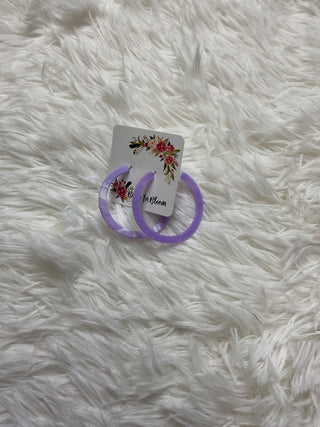 Lavender Hoop Earrings-Distress-Suzy Q-Baby In Bloom
