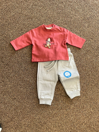 Mayoral Baby "Fly High" Aviator Bear Long Sleeve Cotton Shirt – Dusty Pink-130 Kids Tops-Mayoral USA-Baby In Bloom