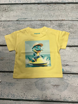 Alligator Jet Ski Shirt-130 Kids Tops-Mayoral USA-Baby In Bloom
