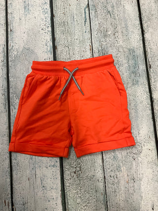 Neon Orange Shorts with a Drawstring