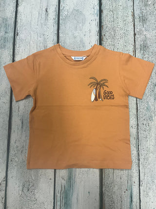 Melon Good Vibes Shirt-130 Kids Tops-Mayoral USA-Baby In Bloom