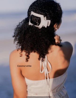 Coconut White Large Square Clip