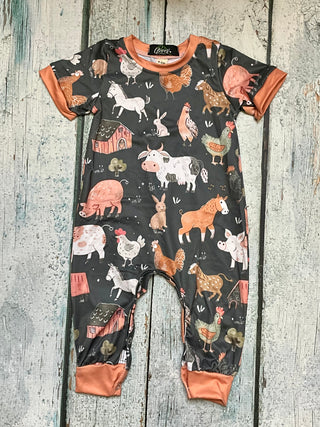 Farmyard Frolic Boy Romperh