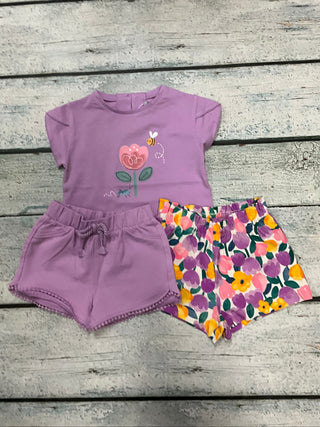 Lavender Garden Bee Shirt-130 Kids Tops-Mayoral USA-Baby In Bloom