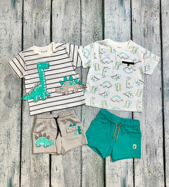 Teal Dino Shorts