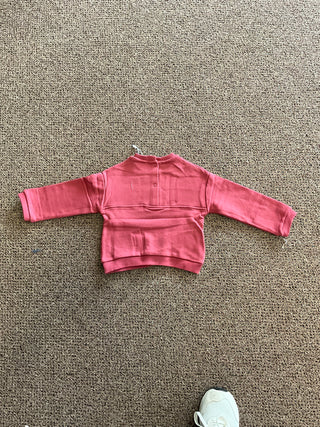 Little Bear Berry Red Wrap-Hem Sweatshirt-130 Kids Tops-Mayoral USA-Baby In Bloom