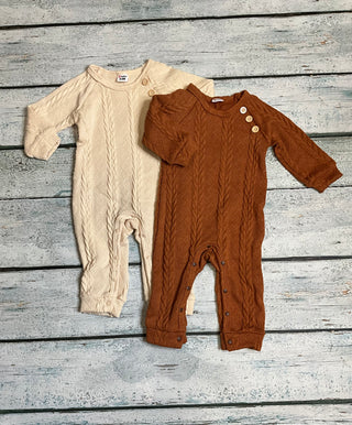 Cable Knit Romper-160 Dress/Romper/Jumpsuit-PatPat-Baby In Bloom