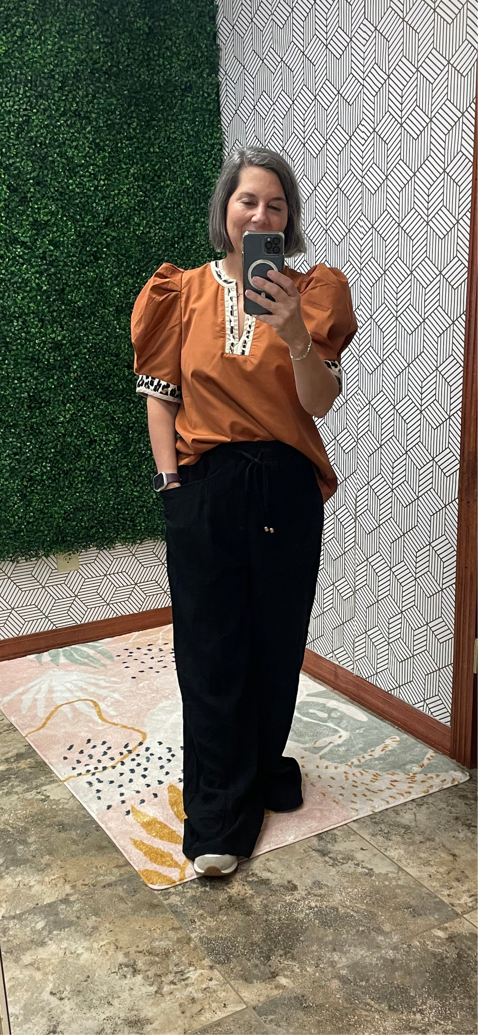 Black linen pants 