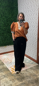 Black linen pants 