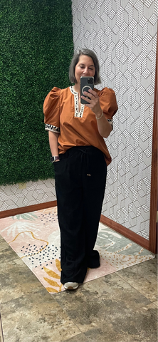 Black linen pants 