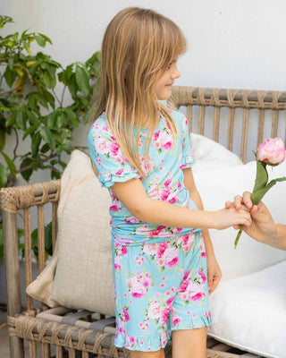 Alana Girls' Floral Ruffle 2-Piece Lounge Set & Pajamas-150 Kids Sets-Lev Baby-Baby In Bloom