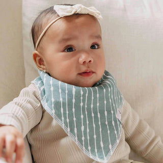 Copper Pearl 4-Pack Baby Bandana Bibs – Autumn Floral & Neutral Collection