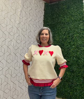 XOXO Contrast Sweater