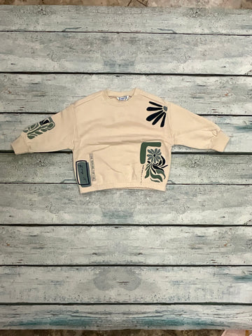 Cream floral sweater