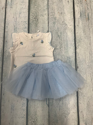 Light Blue Tulle Skirt-140 Kids Bottoms-Mayoral USA-Baby In Bloom