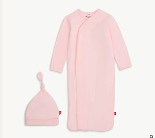 Pink Dogwood Gown and Knotted Hat Set