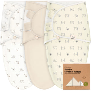 Soothe Baby Swaddles 3 Pack Bumble Bear