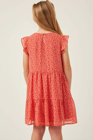 Back of Red DItsy Dress