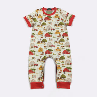 Barnyard Boy Farm Life Romper – Soft & Durable Baby One-Piece-160 Dress/Romper/Jumpsuit-Clover Cottage-Baby In Bloom
