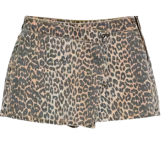 Wild Side Leopard Print Wrap Skort – Chic Asymmetrical Mini Skort-140 Kids Bottoms-Tractr-Baby In Bloom
