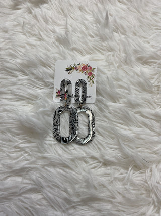 Zebra Multi Hoop Earrings-Distress-Suzy Q-Baby In Bloom