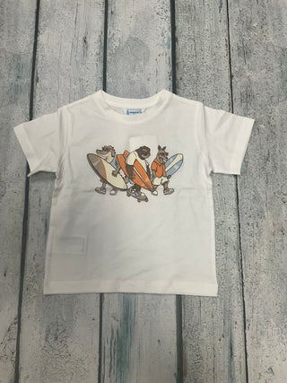Wild Animals Surfboard Shirt-130 Kids Tops-Mayoral USA-Baby In Bloom