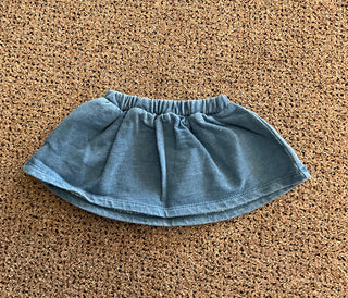 Toddler Girls' Soft-Stretch Denim "Twirl" Skater Skirt-140 Kids Bottoms-Mayoral USA-Baby In Bloom