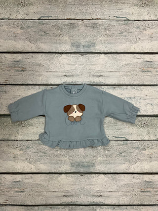 Light blue puppy sweatshirt