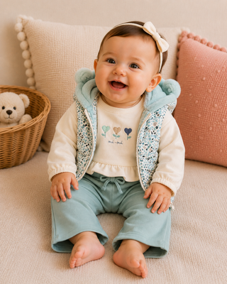 Soft Teal Ribbed Joggers – Premium Cozy Cotton Baby Pants-140 Kids Bottoms-Mayoral USA-Baby In Bloom