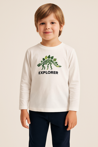 White Dino Explorer Shirt