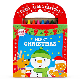 Merry Christmas Carry-Along Coloring Book & 8-Crayon Set for Toddlers-Carryover Winter-Cottage Door-Baby In Bloom