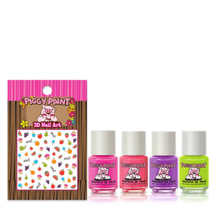 Piggy Paint Cutie Fruity Gift Set – Non-Toxic, Water-Based Kids Nail Polish & Art-190 Toys-Piggy Paint-Baby In Bloom