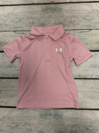Under Armour Match Play Performance Polo – Prime Pink-130 Kids Tops-Under Armour-Baby In Bloom