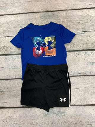 Under Armour Boys Tech 4 Baller Short Set – Royal Blue-Distress-Under Armour-Baby In Bloom