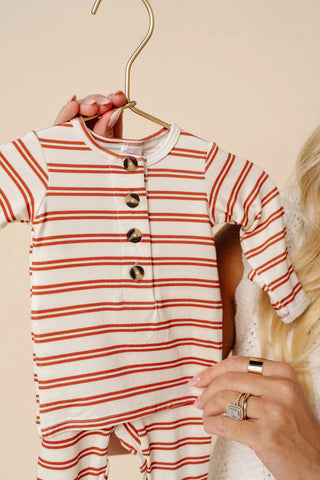 Dylan Striped Henley 2-Piece Set | Ultra-Soft Baby & Toddler Loungewear-150 Kids Sets-Lou Lou and Company-Baby In Bloom