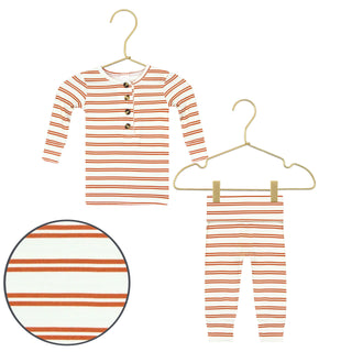 Dylan Striped Henley 2-Piece Set | Ultra-Soft Baby & Toddler Loungewear-150 Kids Sets-Lou Lou and Company-Baby In Bloom