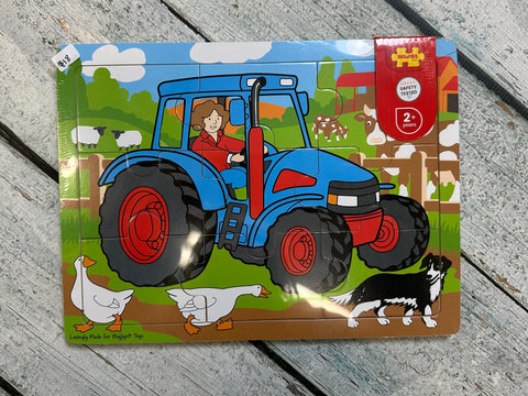 Blue Tractor Puzzle