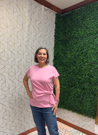 Light Pink Cross Tie Shirt