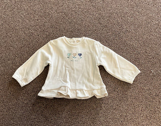Oui Oui Baby Girl Peplum Ruffle Sweatshirt – Chic Pink Cotton Top-130 Kids Tops-Mayoral USA-Baby In Bloom
