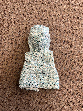 Little Bloom Floral Puffer Vest – Hooded Faux Fur Gilet with Ears-130 Kids Tops-Mayoral USA-Baby In Bloom
