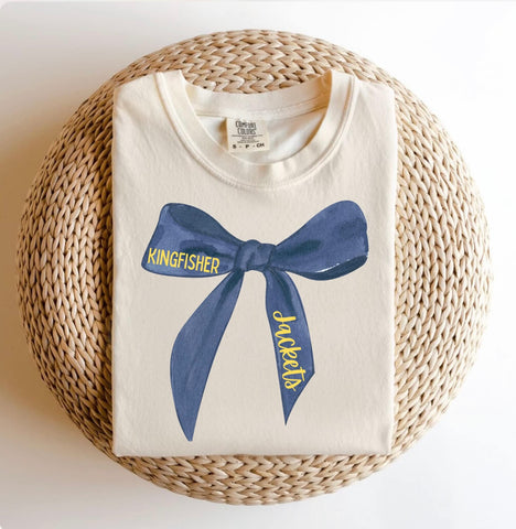 Big bow little writing shirt cc