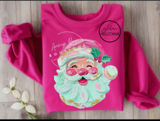 Faux Paint Santa Helconia Sweatshirt-210 Womens Top-Trendy Chic-Baby In Bloom